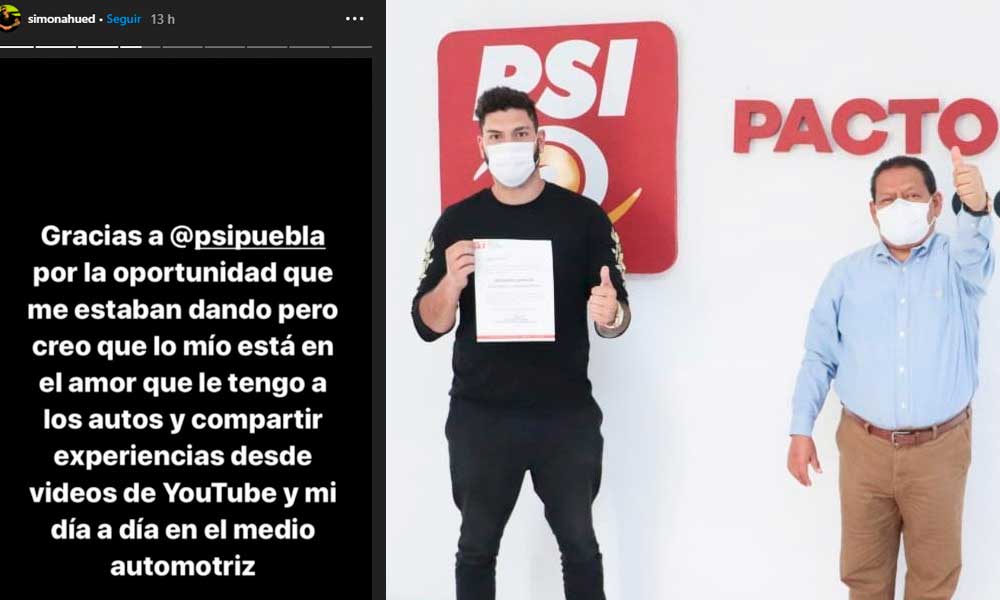 Quitan nombramiento al youtuber Simón Ahued del PSI tras críticas en redes