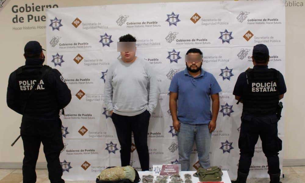 Detienen a tres presuntos narcomenudistas en Cholula