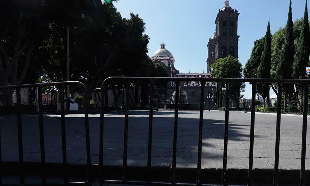 Regidores piden mantener el zócalo de Puebla cerrado hasta 20 de noviembre