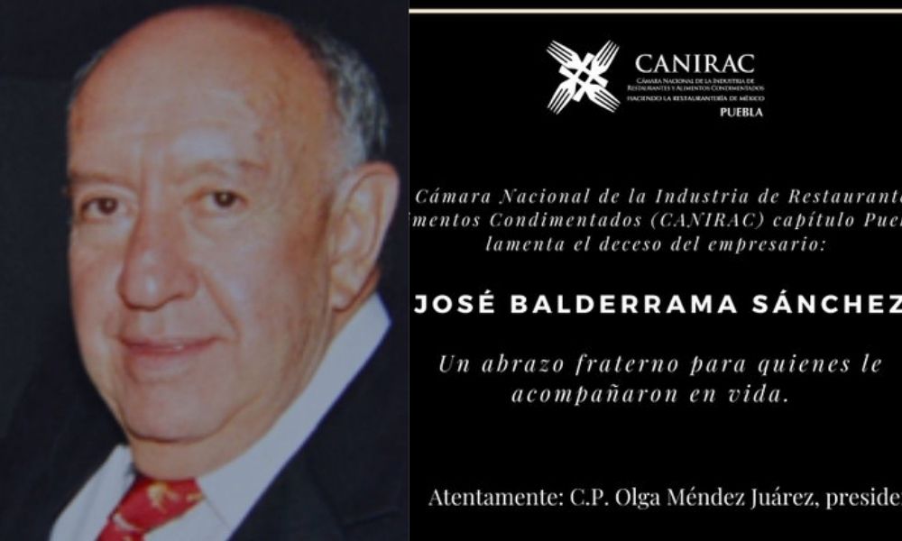 Falleció José Balderrama Sánchez, connotado empresario en Puebla 