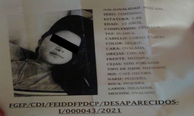 Buscan a menor de edad reportada como desaparecida en Puebla 