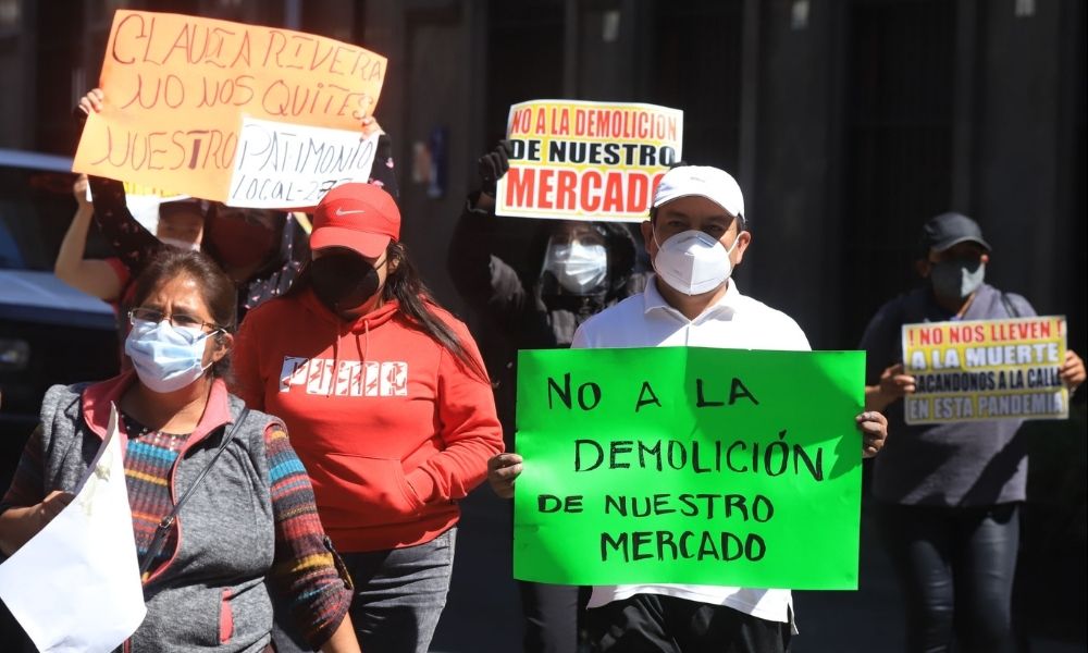 Líderes comerciantes se suman a movimiento contra obras en Mercado Amalucan 