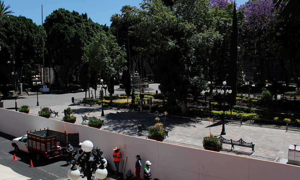 Obras del Centro Histórico de Puebla congeladas y sin fechas de culminación 