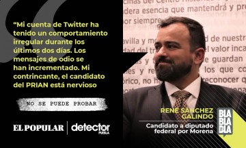 No se puede probar que Riestra sea responsable de las agresiones digitales a René Sánchez