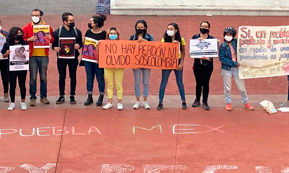 Comunidad colombiana en Puebla envía mensaje de solidaridad a sus compatriotas