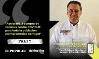 FALSO que Humberto Aguilar Coronado puede acelerar la compra de vacunas contra covid-19 si es diputado federal