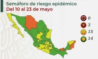 Así luce el semáforo de covid del 10 al 23 de mayo en México