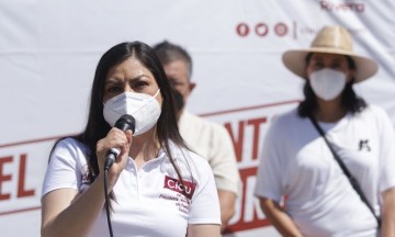 Convoca Claudia Rivera a Barbosa permitir ya las obras del Centro Histórico 