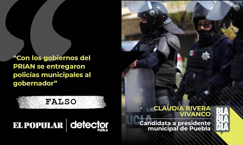 Falso que se entregaran policías municipales de Puebla al gobernador 