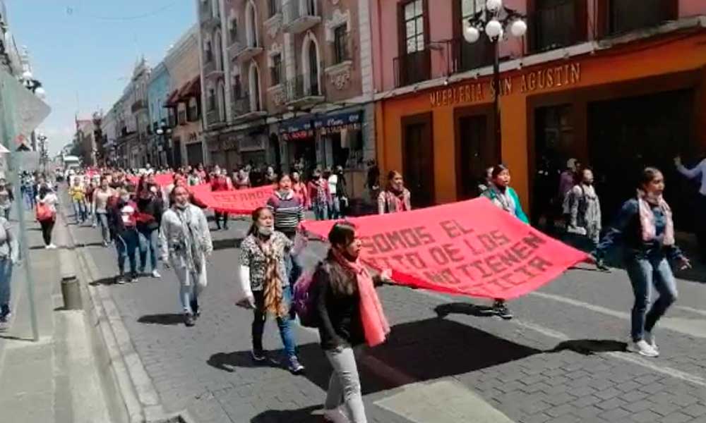 Estudiantes de la Normal Rural Carmen Serdán exigen justicia por muerte de dos normalistas en Puebla