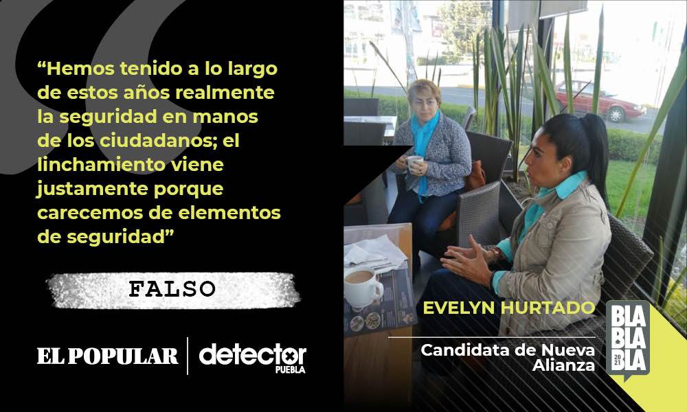 Falso que en el municipio de Puebla la seguridad esté en manos de los ciudadanos como dijo Evelyn Hurtado