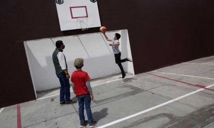  Ayuntamiento de Puebla rehabilita cancha de usos múltiples en el Deportivo Las Aves 