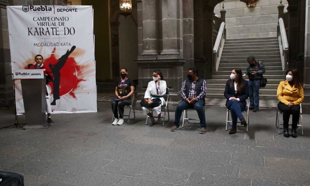 Reconoce Ayuntamiento de Puebla al talento poblano del Campeonato Virtual de Karate Do