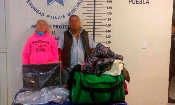 Por robo, le “caen” a pareja en Cholula