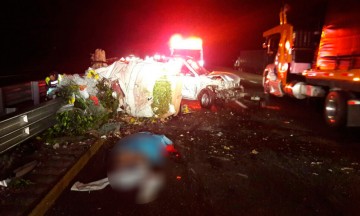Fallece integrante de familia en choque