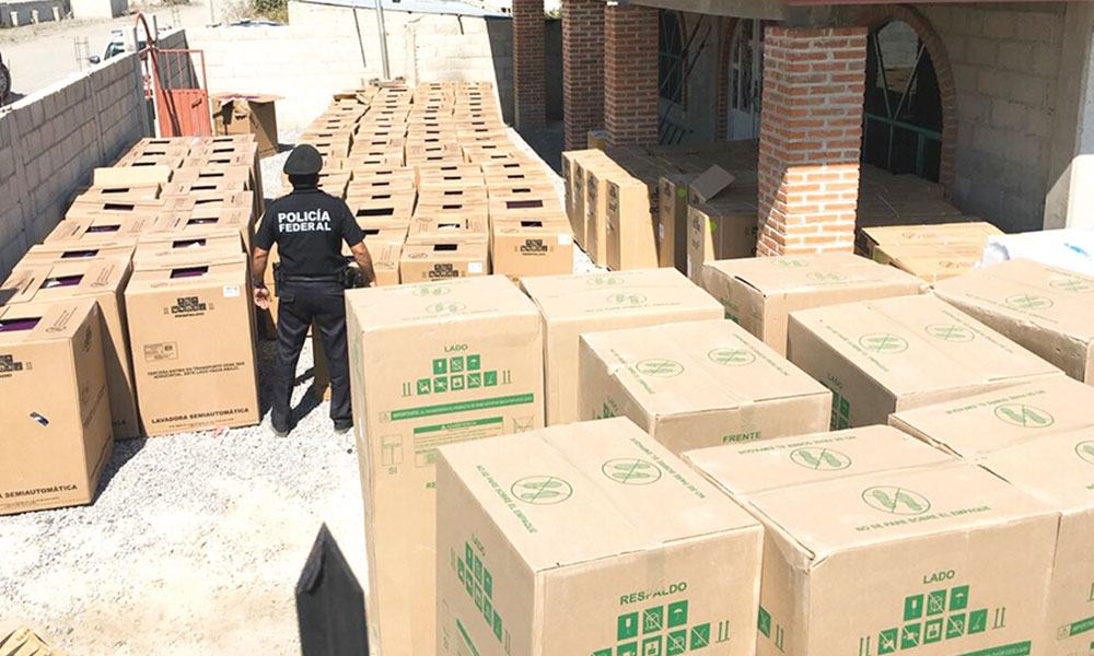  Localizan en predio refris, lavadoras y estufas robadas