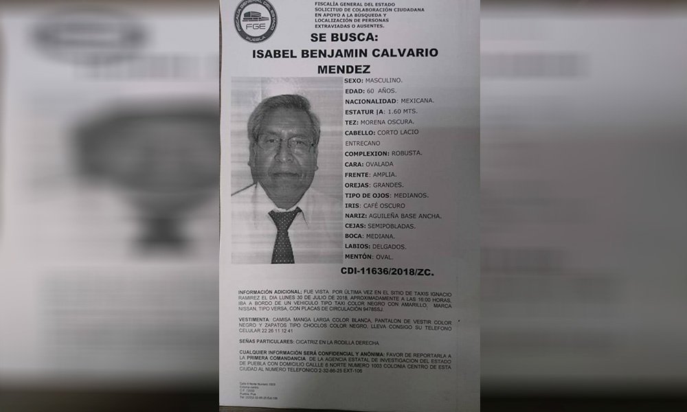 Cadáver localizado en Huehuetlán, de un taxista