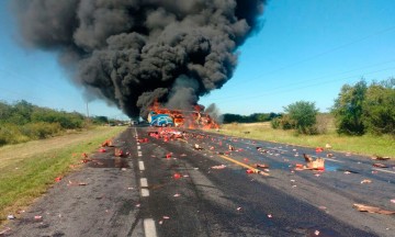Se incendia autobús en Huauchinango 