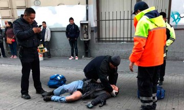 Atropellan a motociclista en el Centro Hist&oacute;rico
