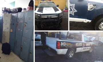 Estas son las pésimas condiciones en las que trabajan policías de Acajete