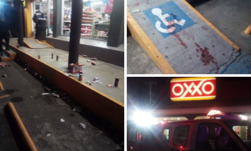 Balean a varón y a dos niños afuera de un Oxxo en Tecamachalco
