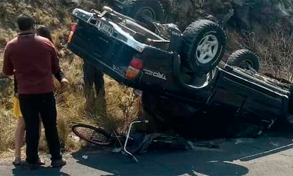 Accidente deja un prensado y un herido en Tepeyahualco