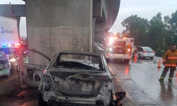 Automovilista choca sobre la M&eacute;xico Puebla; sale con lesiones menores