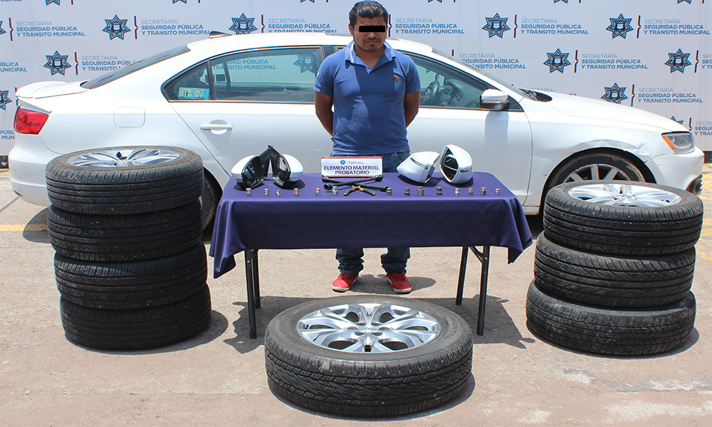 Detienen a presunto ladrón de autopartes en la Anzures