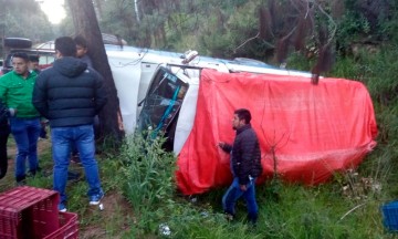 Se estrella camioneta contra árbol y vuelca en El Ocotal