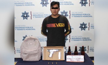 Detienen a sujeto en Tres de Mayo por posesi&oacute;n ilegal de arma de fuego