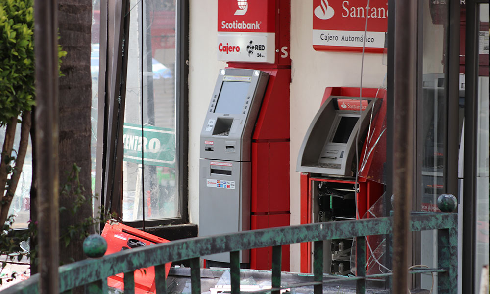 Arrancan cajero automático en ciudad Serdán