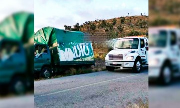 Recuperan camión de cerveza en la Acajete-Oriental