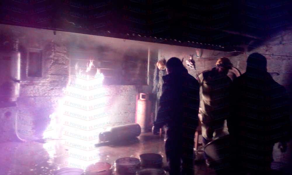 Apagan incendio con extintor vacío en Acatzingo 
