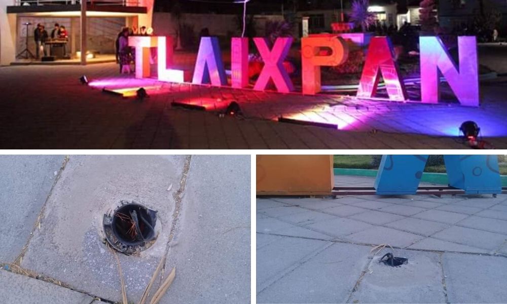 Vandalizan y roban letras de San Mateo Tlaixpan