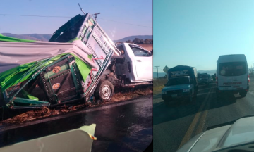 Accidente en la desviación a Quecholac deja 2 lesionados 