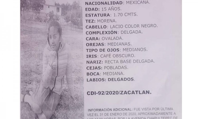 Diana Paula lleva 7 días desaparecida en Zacatlán