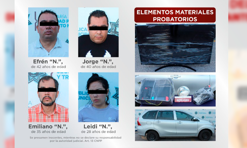 Con todo y Nintendo caen 4 ladrones de vivienda en Puebla