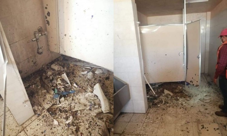 Explotan bomba en baños de iglesia en Huejotzingo
