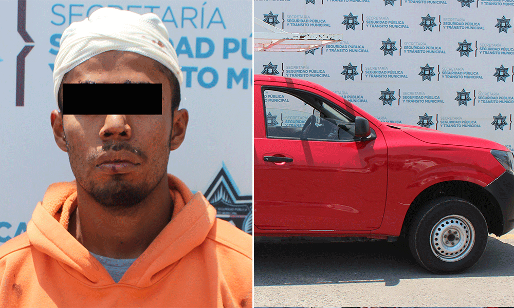 Detienen a sujeto por robo de vehículo en La Guadalupana