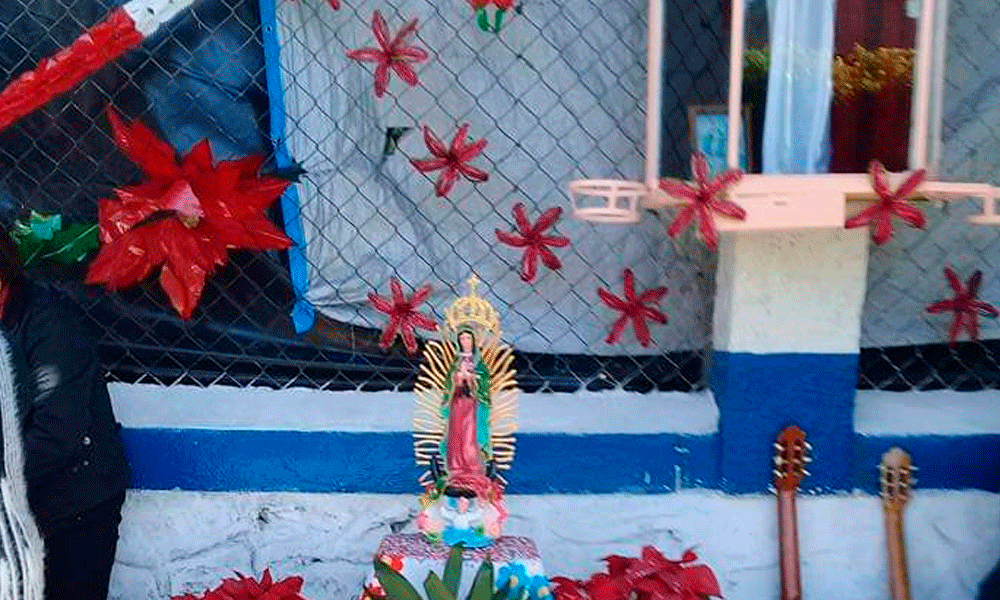 Roban Virgen de Guadalupe de un sitio de taxistas de Tecamachalco