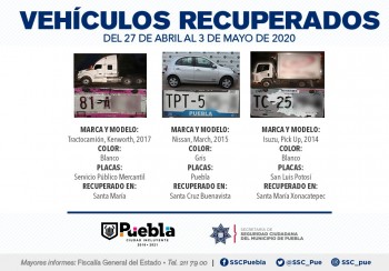 Recuperan 9 vehículos con reporte de robo