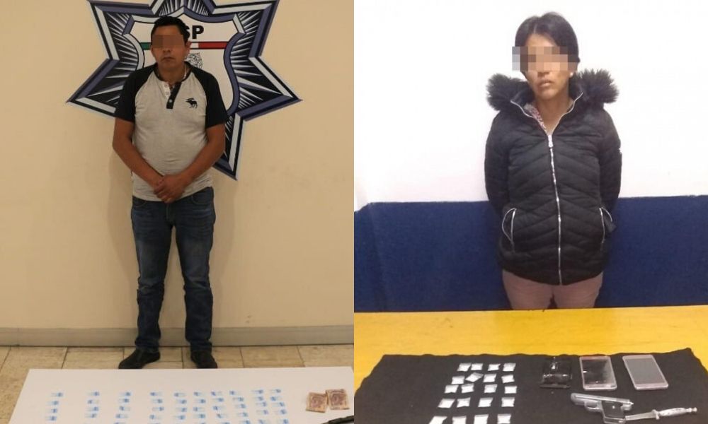 Detenidos con drogas y armas aseguradas en Chignahuapan