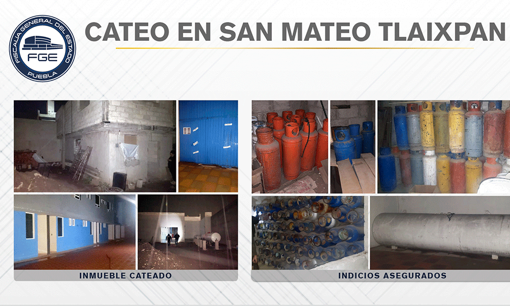 Recuperan 174 tanques de gas durante cateo en Tecamachalco