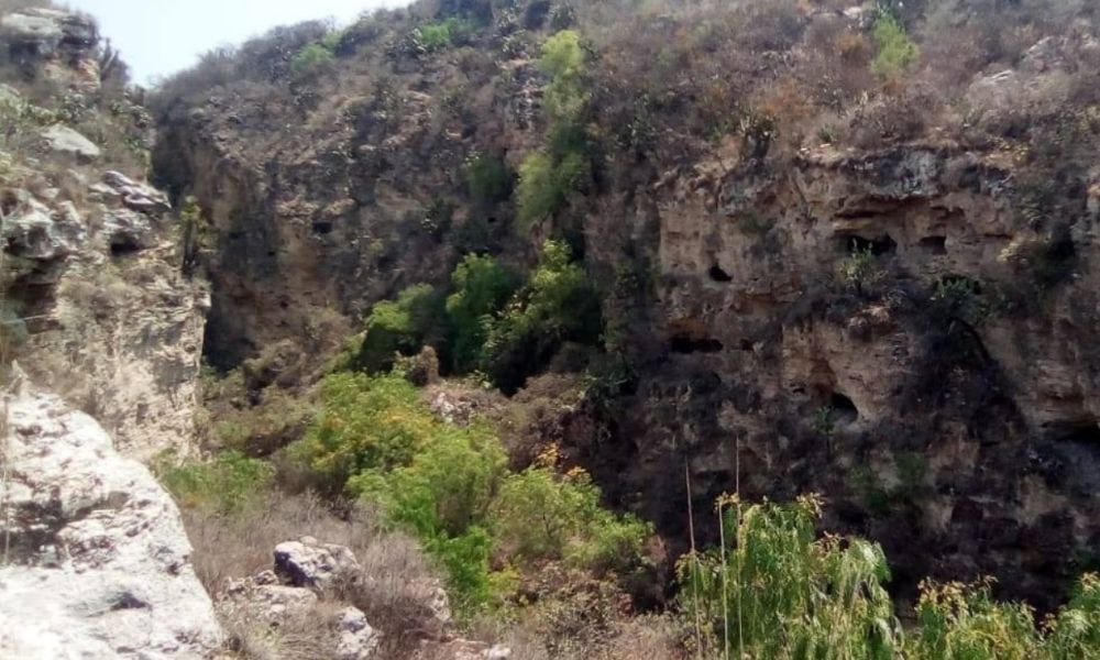 Encuentra restos humanos al fondo de una barranca en Tepeaca