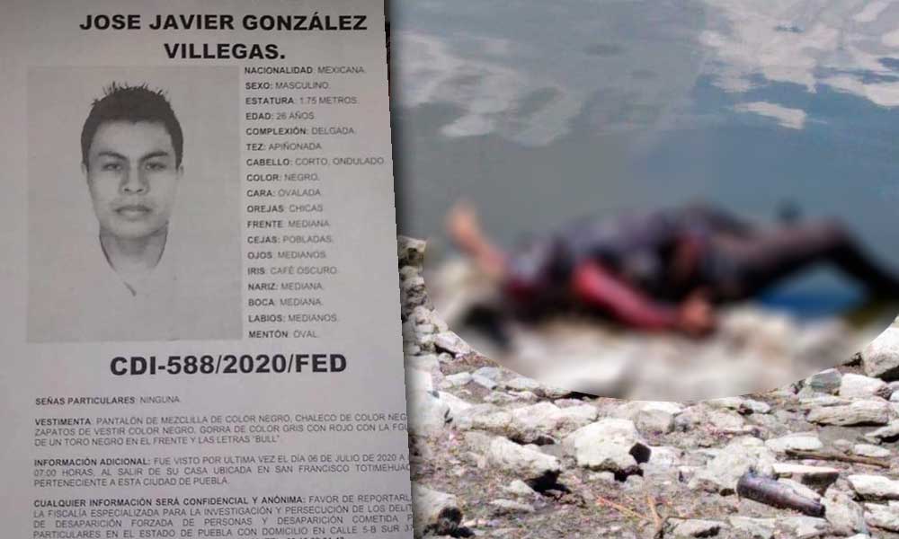 Cadáver en Laguna Valsequillo era José Javier, reportado como desaparecido