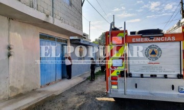 Trabajador sufre descarga eléctrica en construcción