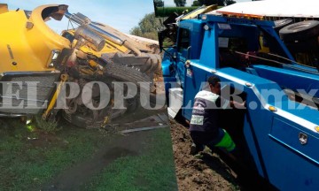 Vuelca tráiler en la Puebla-Orizaba, no hubo heridos