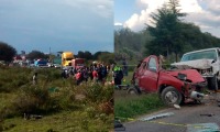Varios lesionados y daños materiales, deja choque múltiple en tramo de la muerte en Tlacotepec