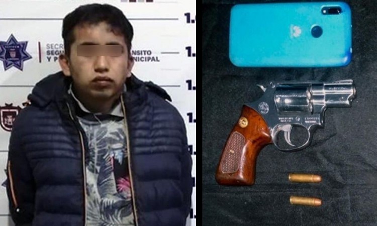 Policía de Huejotzingo asegura a probable responsable de robo a transeúnte