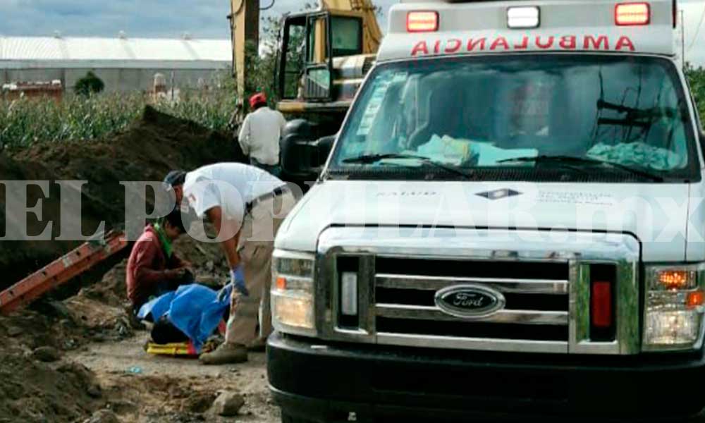 Trabajador muere sepultado en obra de drenaje de Coronango